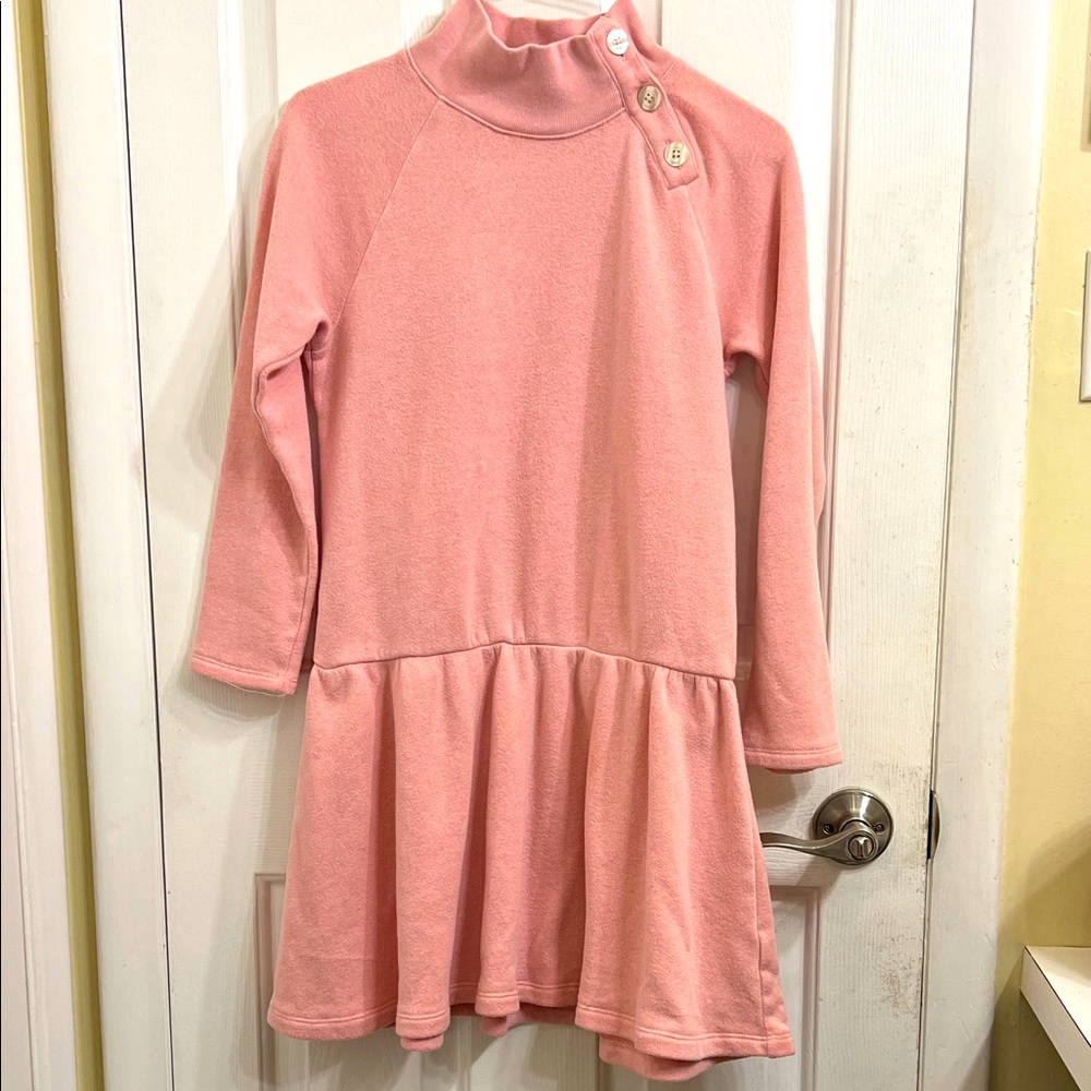 Crewcuts Pink Button-Accent Kids Dress